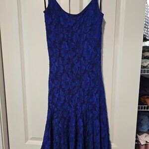 Vintage Blue Lace Dress With
